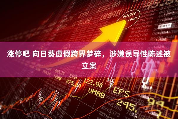 涨停吧 向日葵虚假跨界梦碎，涉嫌误导性陈述被立案